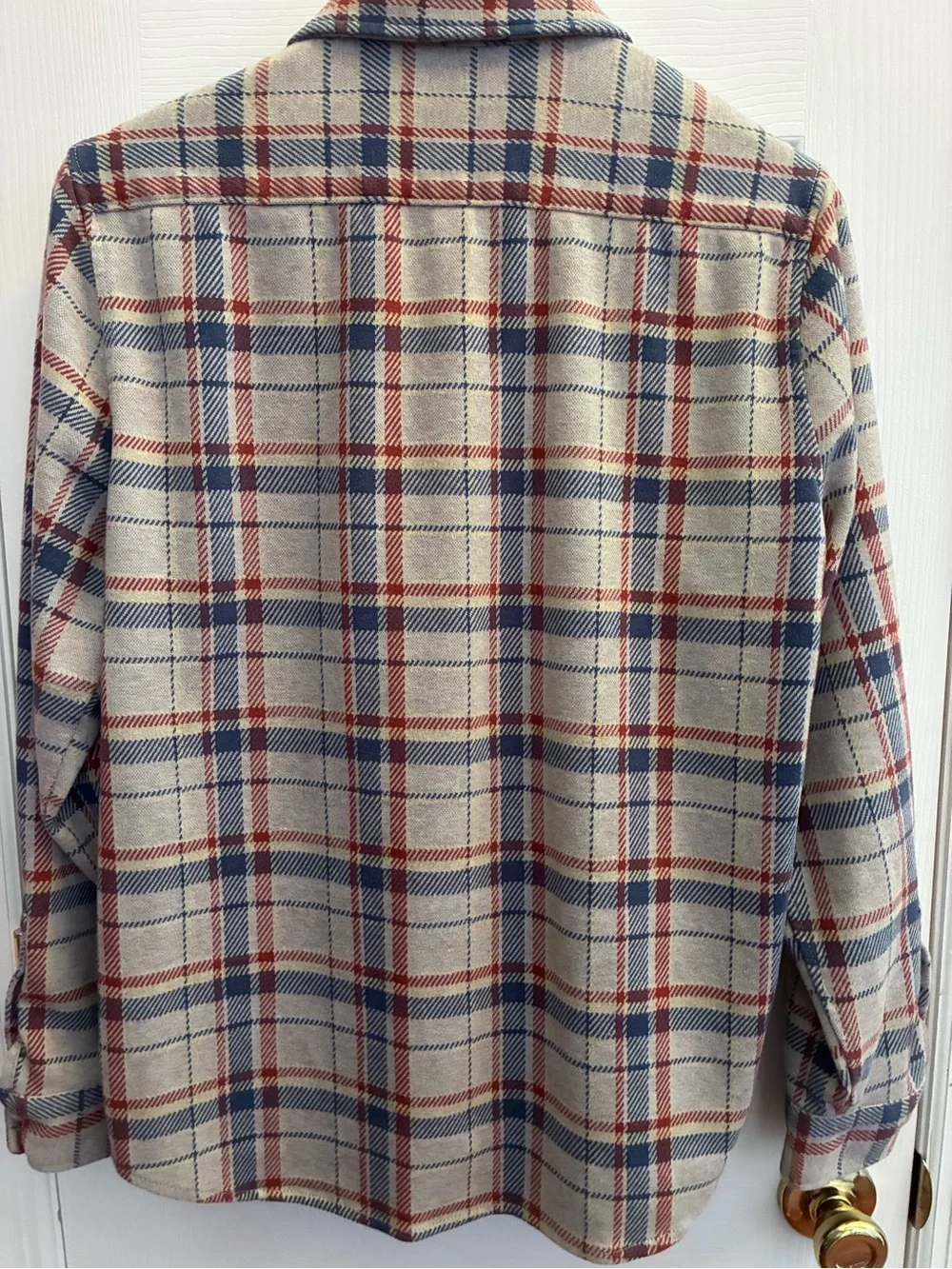 J. Crew Men’s Seaboard Double Knit Flannel Plaid Shirt Jacket in size Large